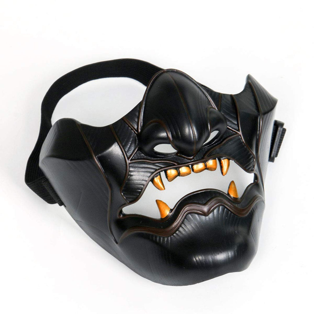 Ghost of Tsushima Mask Jin Sakai Half Face Mask Cosplay Helmet Halloween Resin Mask Props Gifts Party Costume Accessory (Resin)
