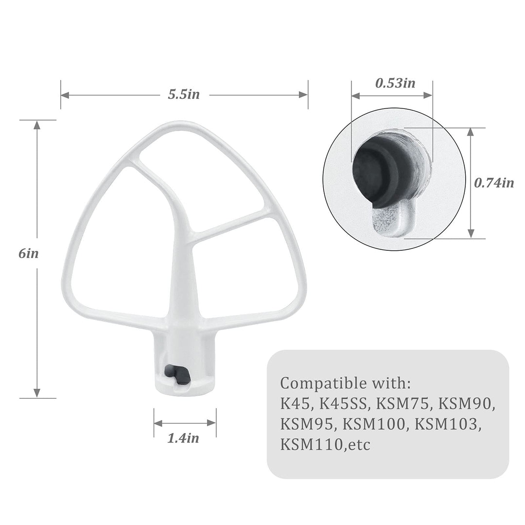 Dough Hook K45DH kitchen mixer attachment for K45 K45SS KSM90 KSM150 Mixer-4.5/5.0 QT