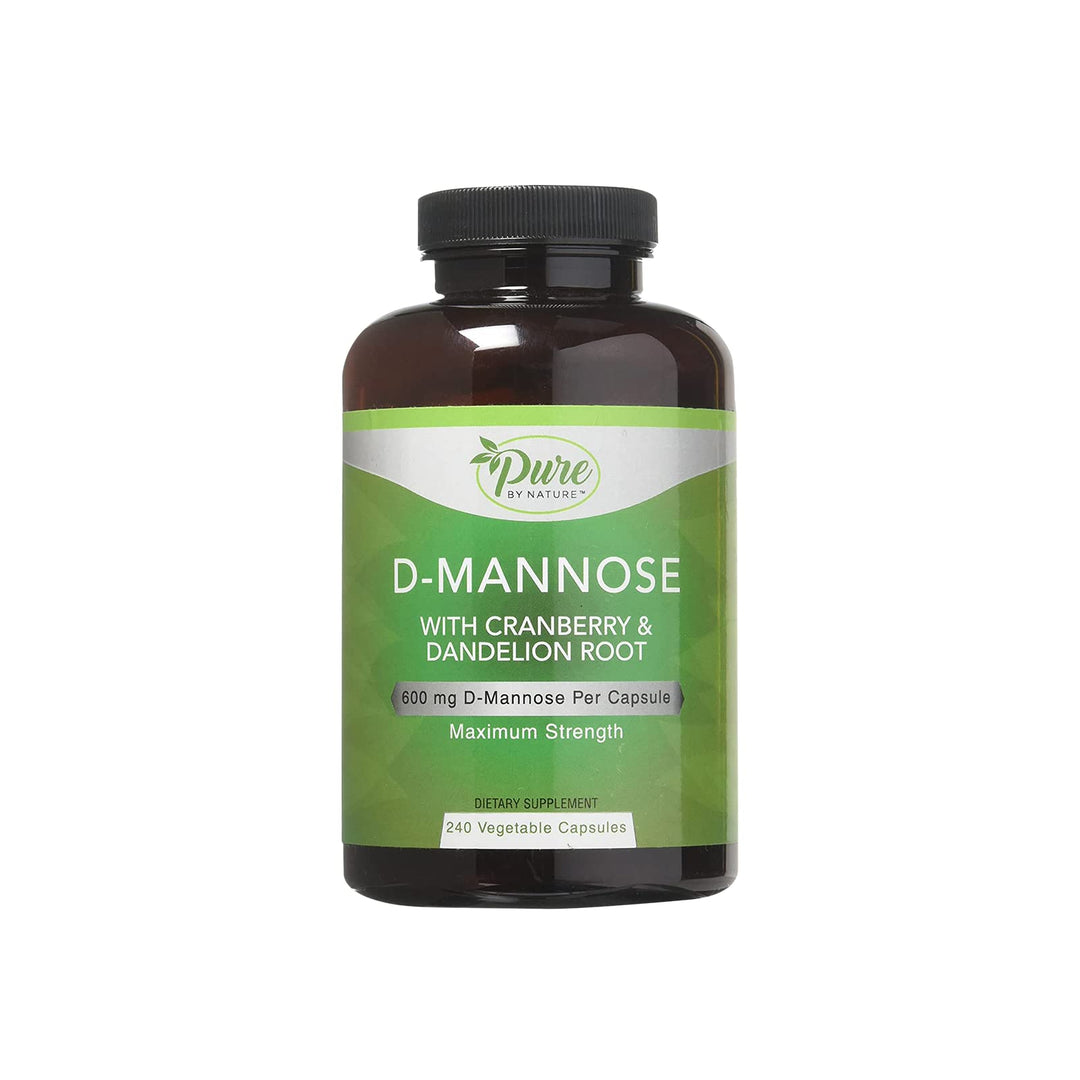 Pure By Nature 600mg D-Mannose Vegan Capsules with Cran