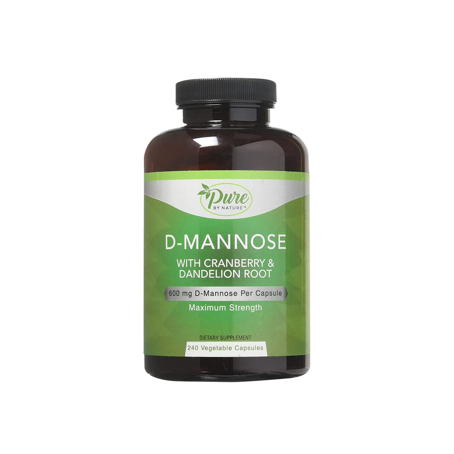 Pure By Nature 600mg D-Mannose Vegan Capsules with Cran