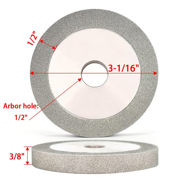 Flat Diamond Grinding Wheel 3-1/16 x 1/2 x 3/8 Grit #15