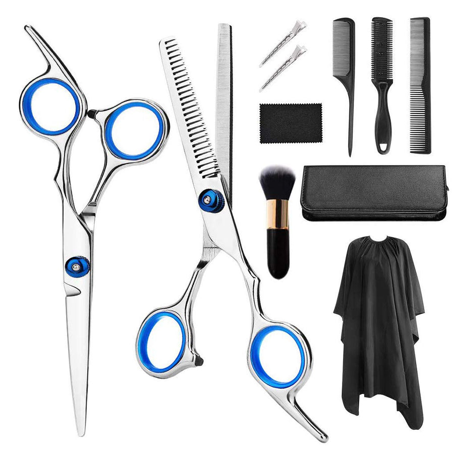 Barber Shears Hair Cutting Scissors, Stainless Steel Hairdressing Scissors Set for Barber Salon and Home, Pet Grooming
