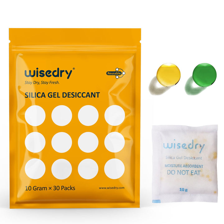 wisedry 10 Gram [30 Packs] Silica Gel Desiccant Packets