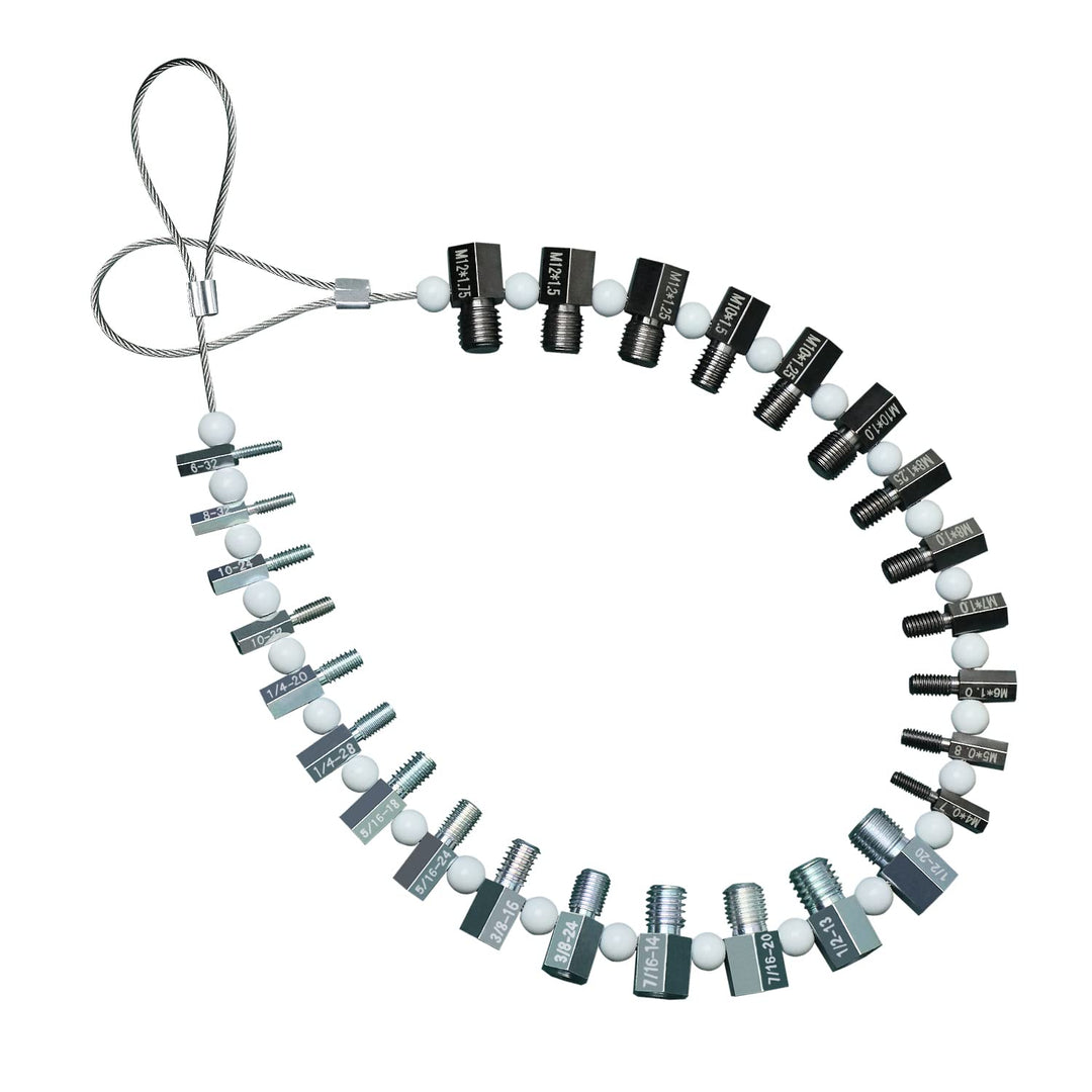 Nut &amp; Bolt Thread Checker (Complete SAE/Inch and Metric Set) - 26 Male/Female Gauges - 14 Inch &amp; 12 Metric - Quickly Checking Nuts and Bolts Inch or Metric and Verifying The Size and Thread Pitch