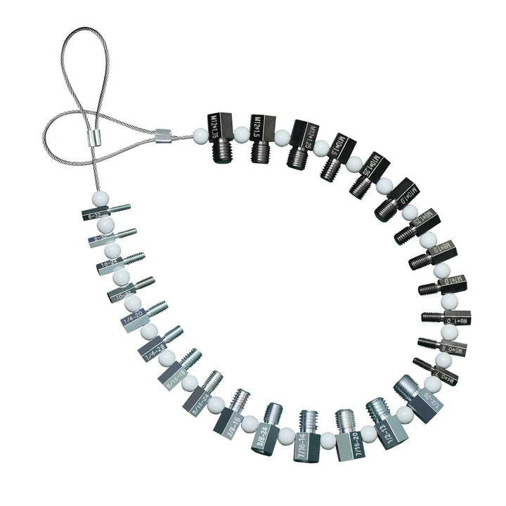Nut &amp; Bolt Thread Checker (Complete SAE/Inch and Metric Set) - 26 Male/Female Gauges - 14 Inch &amp; 12 Metric - Quickly Checking Nuts and Bolts Inch or Metric and Verifying The Size and Thread Pitch