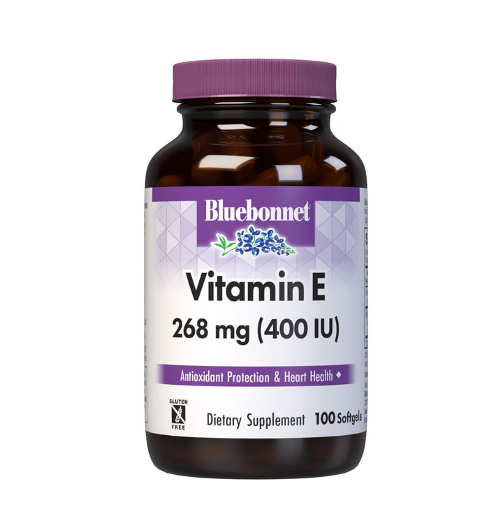 Bluebonnet Nutrition Vitamin E 400 IU (268 mg) Mixed Tocopherols Softgels, Free Radical Portection &amp; Cardiovascular Support, Gluten-Free, Dairy-Free, Softgels, Servings, 100 Count