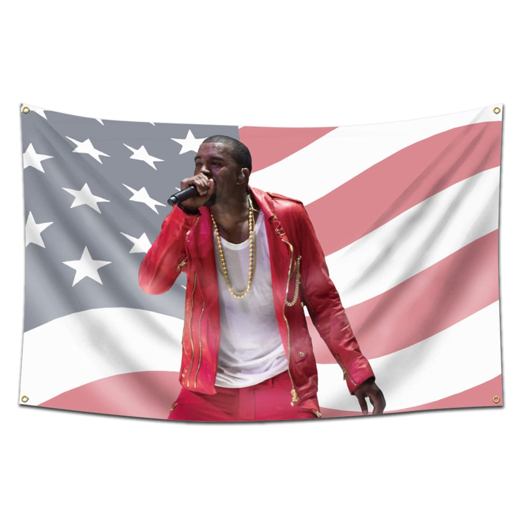 Kanye Flag 3x5Feet West Wall Tapestry Funny Room Wall Tapestry for Room College Dorm Decor