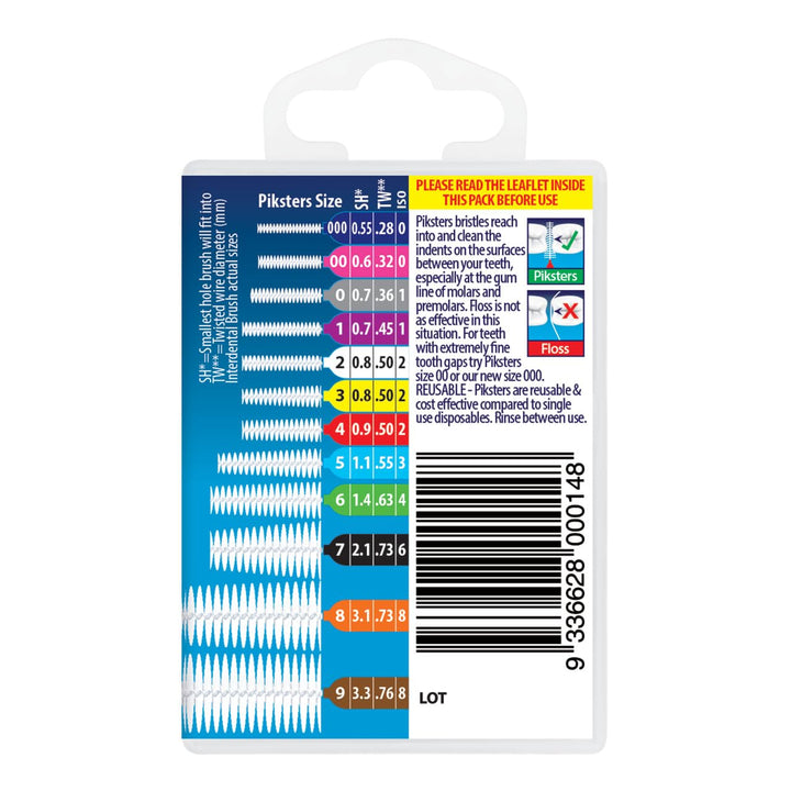 Piksters Interdental Brushes (40 Pack, Size 4 (Red))