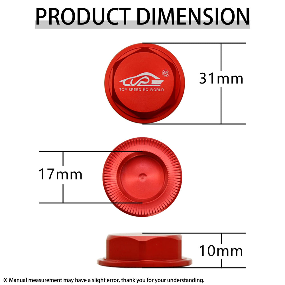 Wheel Nut Red for 1/5 RC Hpi Baja 5B 5T 5SC Rovan King Motor redcat car TOP Speed RC World