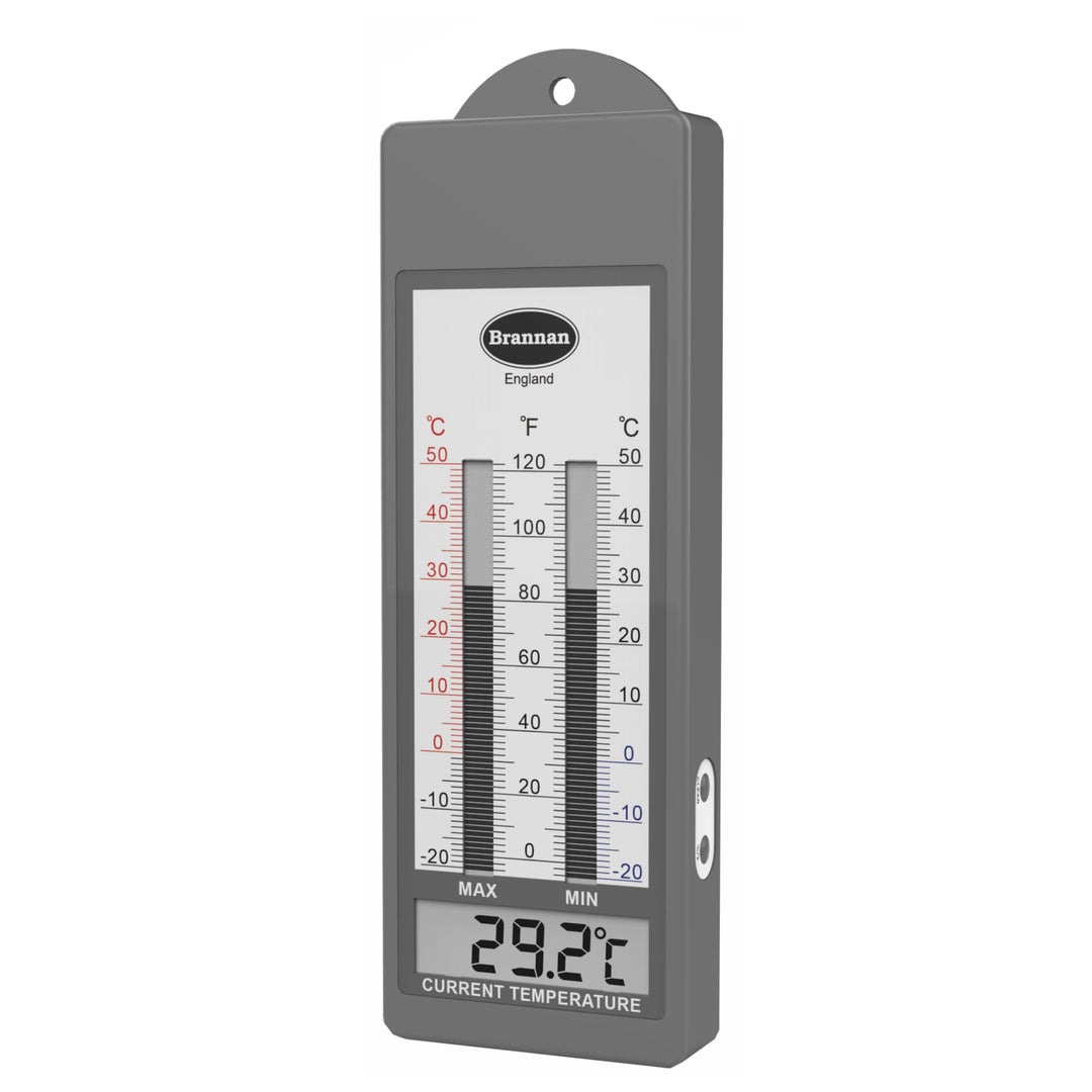 Waterproof Max Min Greenhouse Thermometer - Maximum Minimum Recording Thermometer Greenhouse Garden Outdoor Indoor