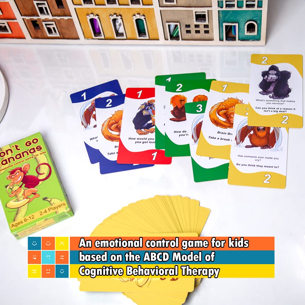 Don't Go Bananas - A CBT Therapy Game for Kids to Work on Controlling Strong Emotions - Counseling Games, Therapy Toys, Social Skills Games for Kids