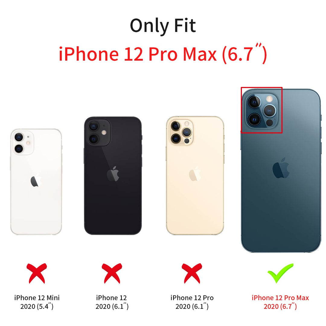 Fycyko Compatible with iPhone 12 Pro Max Case Glitter L