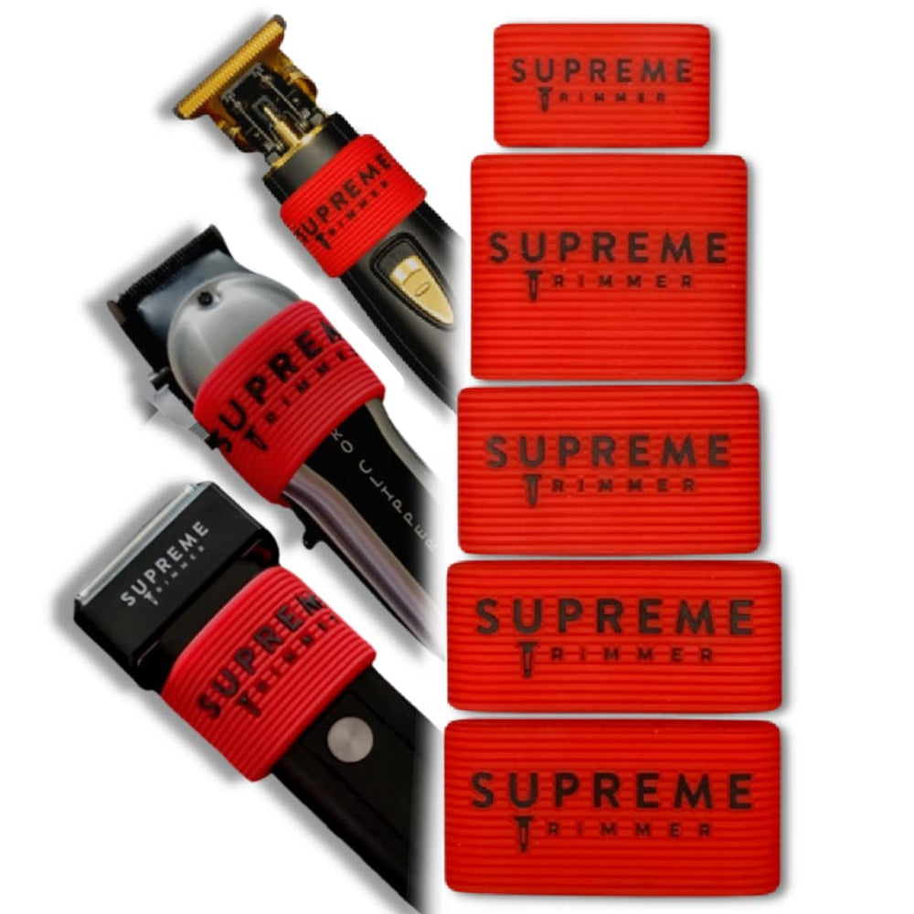 by Supreme Trimmer - Professional Barber Grippers ( 5 Piece ) Non Slip Clipper Bands SGR50 Barber Sleeve for Hair Clipper - Barber Hair Trimmer Grip
