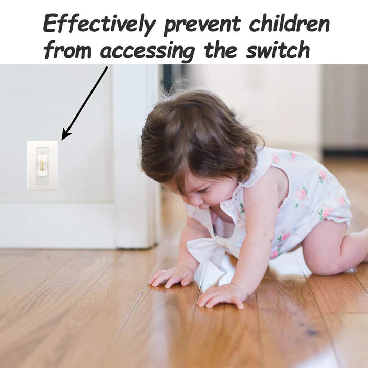 Light Switch Guard, 6 Pack, Clear Light Switch lock, Child Proof Light Switch Cover Guard, Keeps Light ON Or Off Protects Your Lights or Circuits from Accidentally Being Turned on or Off