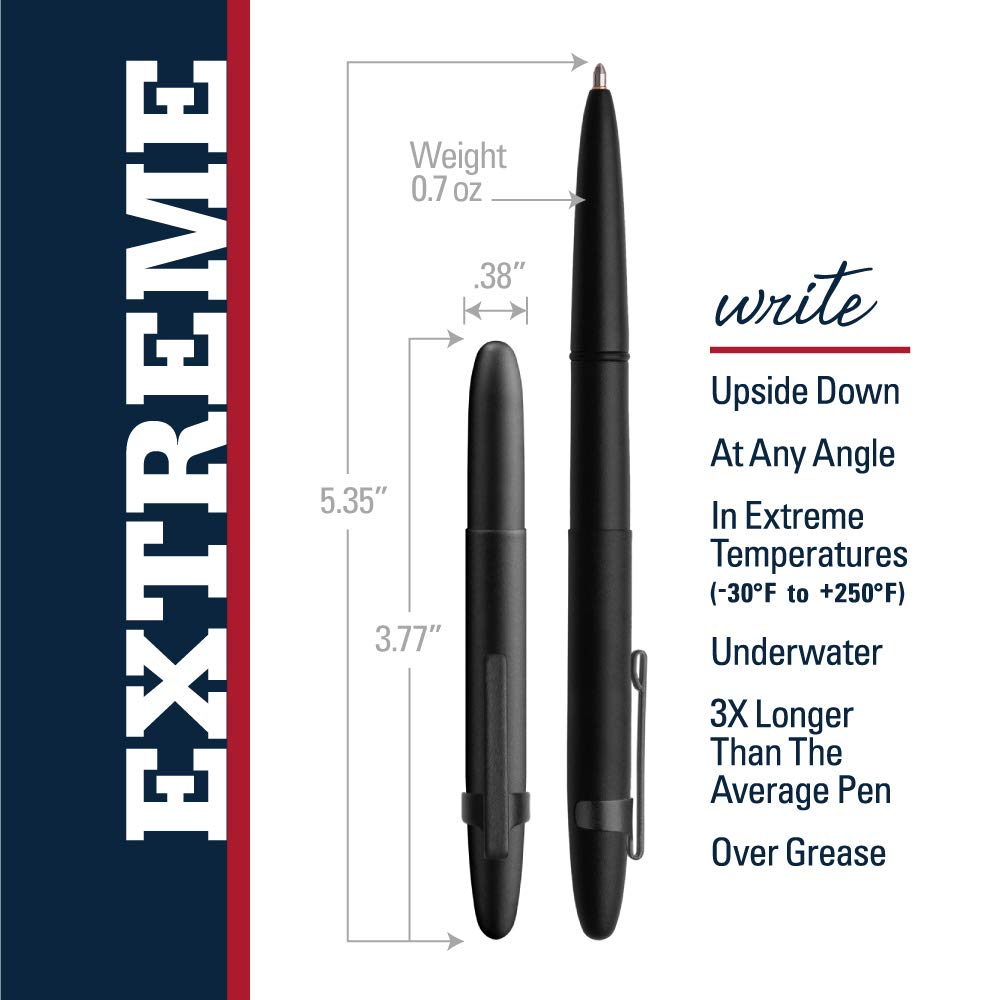 Bullet Pen - 400 Series - Matte Black w/ Clip - Gift Boxed