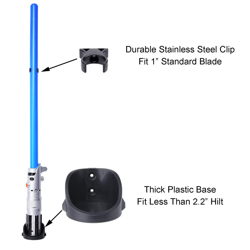 Lightsaber Wall Mount Display Stand Light Saber Holder Compatible for Any Lightsaber, Black Pack of 1
