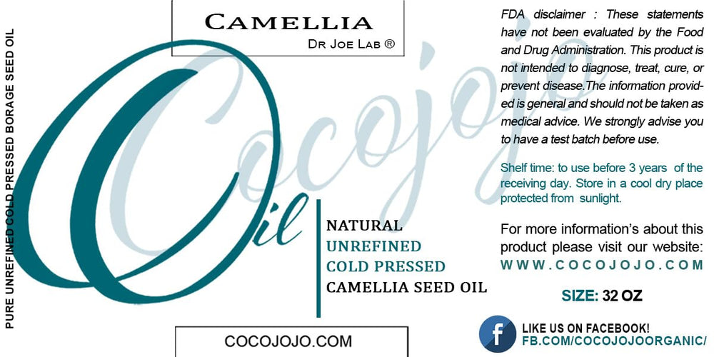 Japanese Camellia Seed Oil - Pure, Cold Pressed, Non-GMO Carrier - 8 oz - for Skin, Hair, Nails, Body, Facial Hair - Hydrating Moisturizing Vegan Nourishing - Packaging May Vary