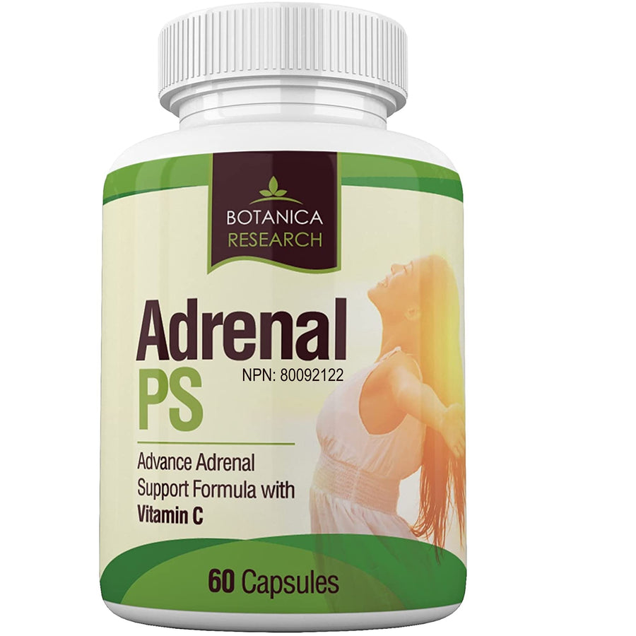 Adrenal Fatigue Support Supplement with Premium Rhodiola Rosea Herb Extract, L-Tyrosine, Panax Ginseng, Holy Basil - PS Cortisol Gland Complex for Health Insufficiency Calm Energy Response