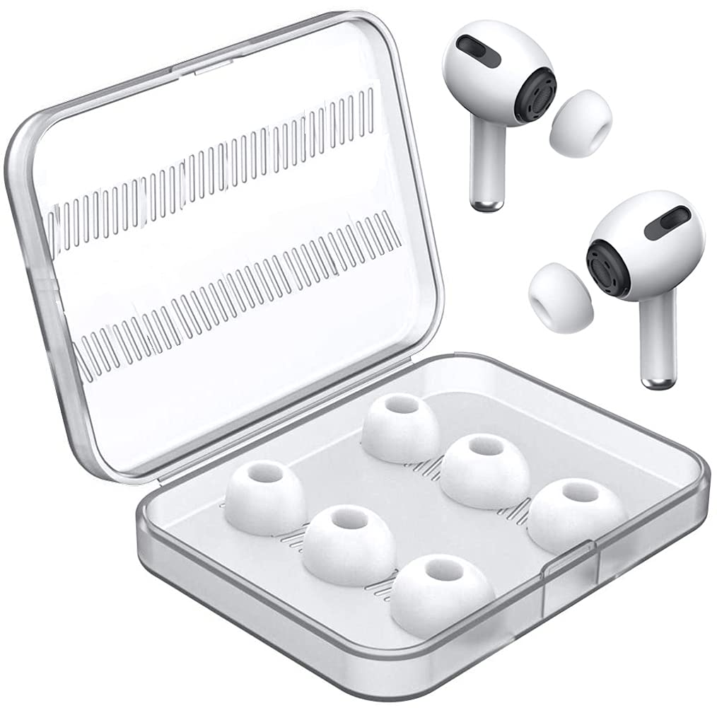 [3 Pairs] Replacement Ear Tips for Airpods Pro and Airpods Pro 2nd Generation, Silicone Earbuds with Noise Reduction Hole, with Portable Storage Box and Fit in The Charging Case (S/M/L)