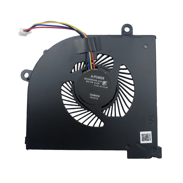 iRomehony CPU Cooling Fan Replacement for 16Q2-CPU-CW Fit for MSI GS65 GS65VR MS-16Q2 Series Laptop 4-Pin DC5V 0.5A