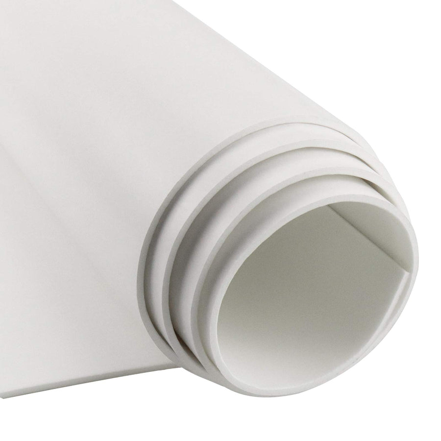 Foam Insulation Neoprene Sheets with Adhesive,Multi-Function Soundproof Large Marine Closed Cell Neoprene Rubber Roll (W:12 Inch T:1/8 Inch L:59 Inch,White)