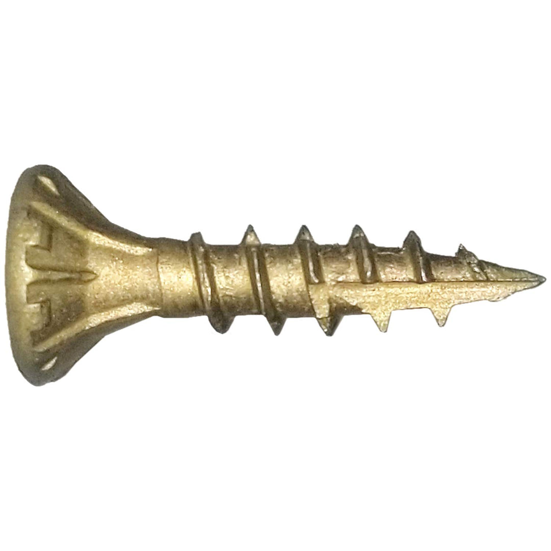 #8 x 3/4 Bronze Star Exterior Coated Wood Screw Torx/Star Drive Head - Multipurpose Exterior Coated Torx/Star Drive Wood Screws - (1 Pound - 381 Approx. Screw Count)
