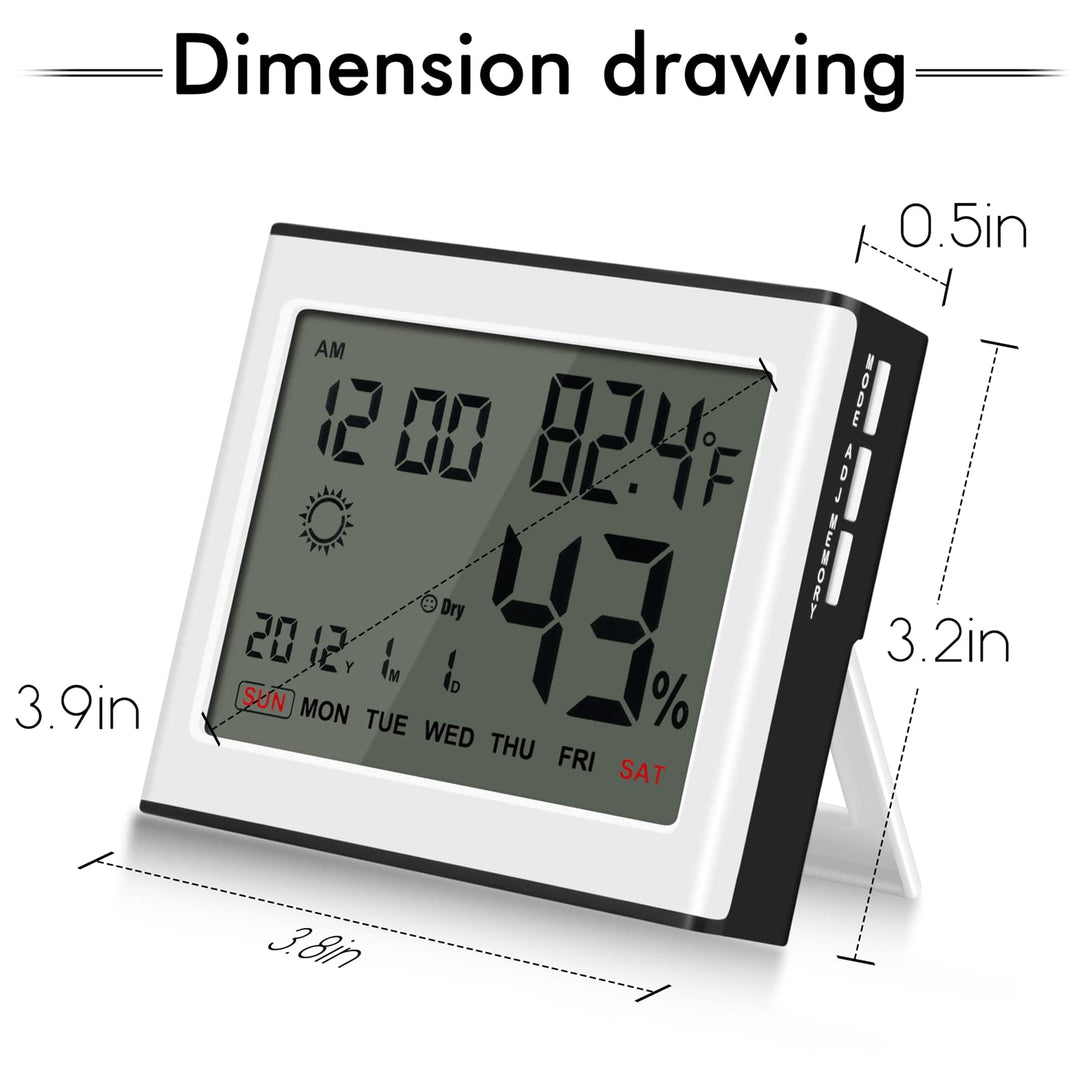 Digital Alarm Clock Shower Clock Hygrometer Thermometer Alarm Clock Weather Station Indoor Thermometer