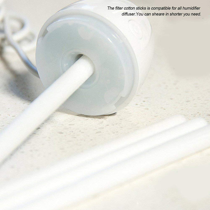 Fdit 10 Packs Humidifier Filter Sticks Wick Replacements Mini USB Humidifier Replacement Sponges Refill Stick Humidifier Diffuser Cotton Sticks