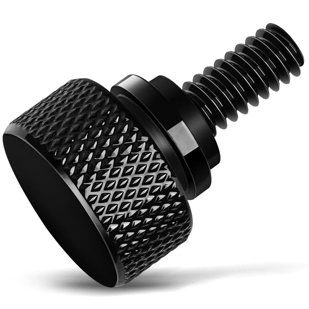 Gloss Black 304 Stainless Steel Seat Bolt Screw Compatible with Harley Davidson 1996-2024