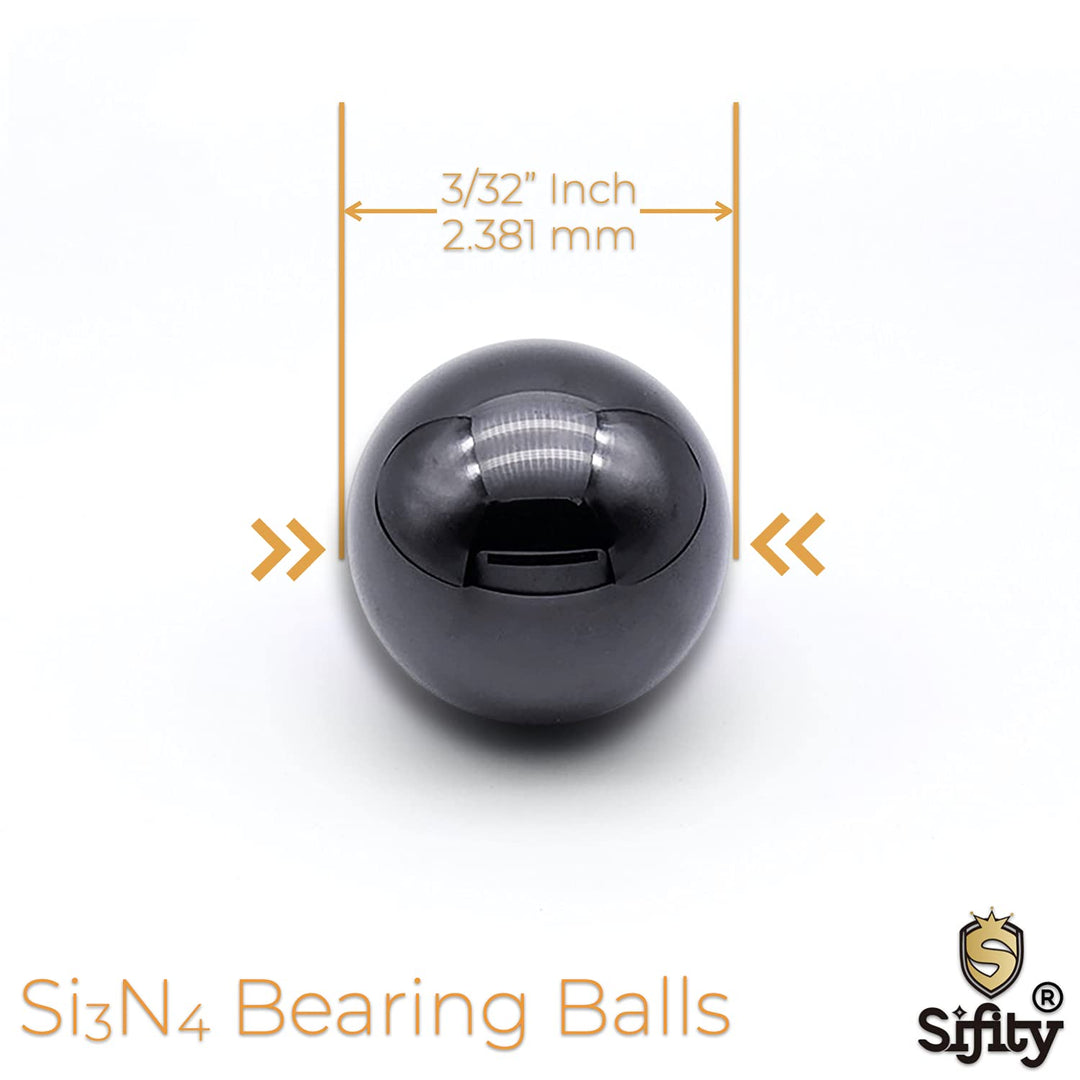 3/32 Inch Silicon Nitride Si3N4 Ceramic Bearing Balls 2.381mm G5 Ceramic Ball Bearings 25Pcs