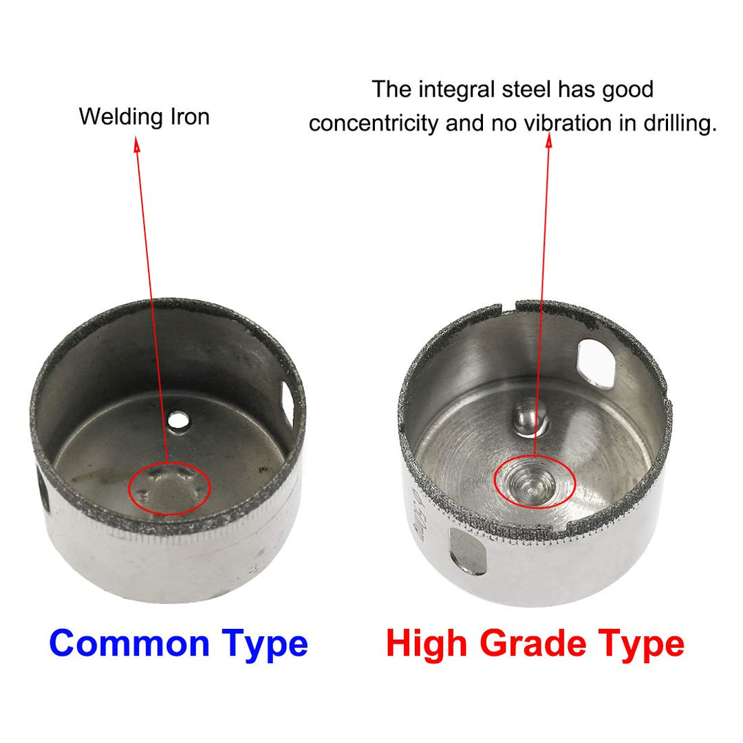 2 Inch / 50mm Diamond Drill Bits, Diamond Hole Saw Hollow Core Drill Bits for Glass Ceramic Porcelain Tiles Marble Granite Quartz