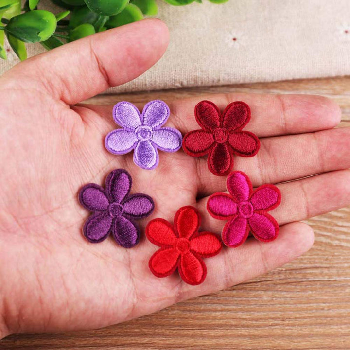 23PCS Mini Sun Flower Embroidered Patches Self Adhesive Embroidered Custom Backpack Patches for Men, Women, Boys, Girls, Kids