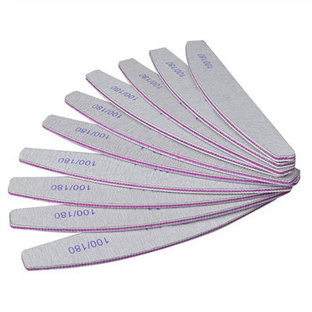 5Pcs Nail Files 100/180 Grit Professional Manicure Repair Acrylic Cosmetic Manicure Pedicure Kit Tools