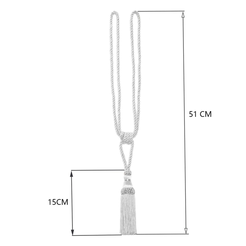 Fenghuangwu 2PCS Curtain Tassel Tiebacks, Handmade Tass
