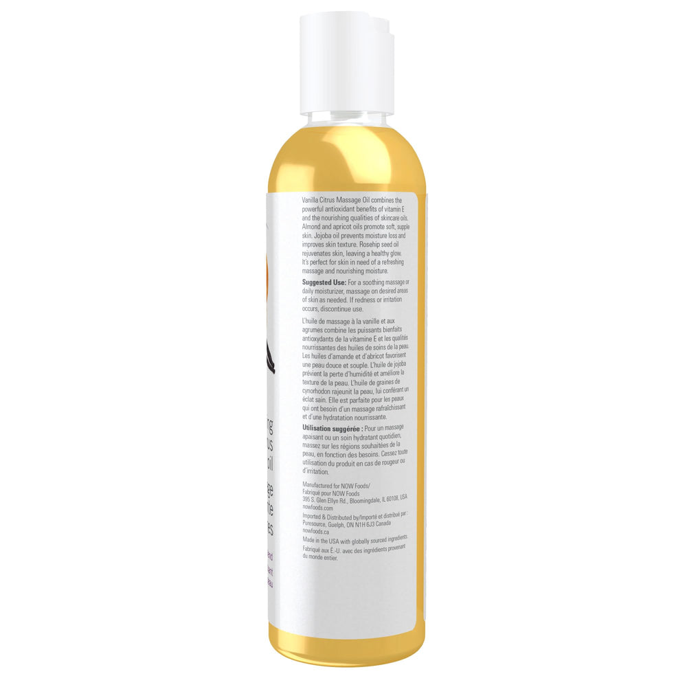 NOW Solutions, Refreshing Vanilla Citrus Massage Oil, S