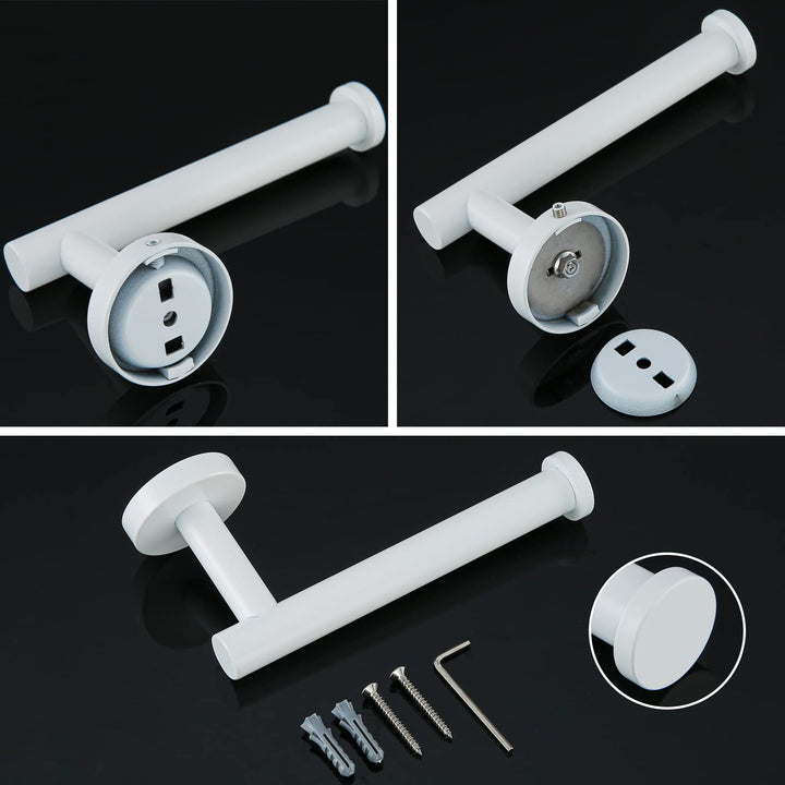 SEABEFORE White Toilet Roll Holder Bathroom Toilet Pape