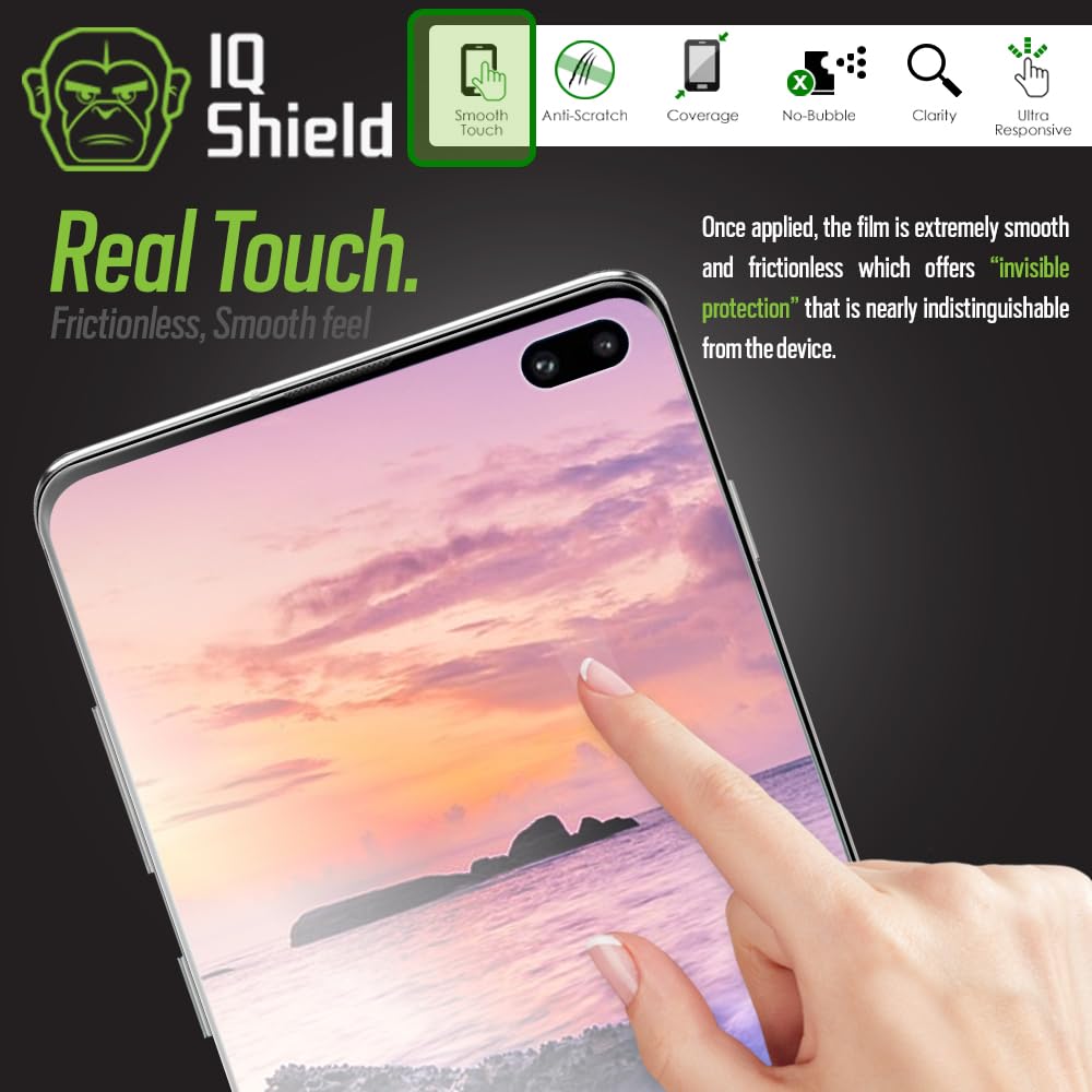 Screen Protector Compatible with Galaxy S10 Plus (S10+ 6.4 inch)(2-Pack)(Case Friendly) Anti-Bubble Clear TPU Film (NOT Compatible with Verizon S10 5G 6.7)(Works with Fingerprint ID)