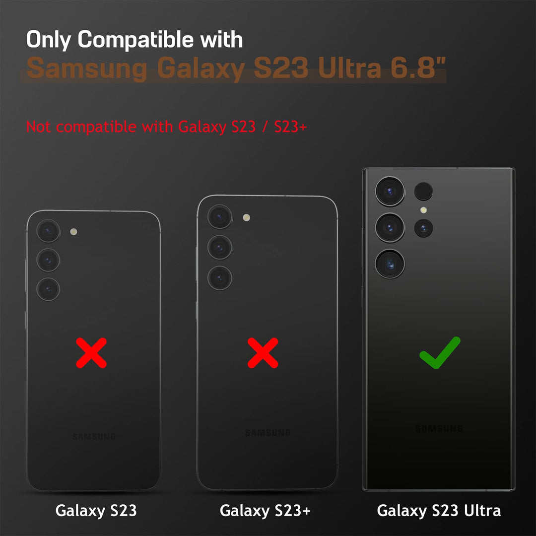 LOHASIC for Galaxy S23 Ultra Case, Premium Leather Luxu