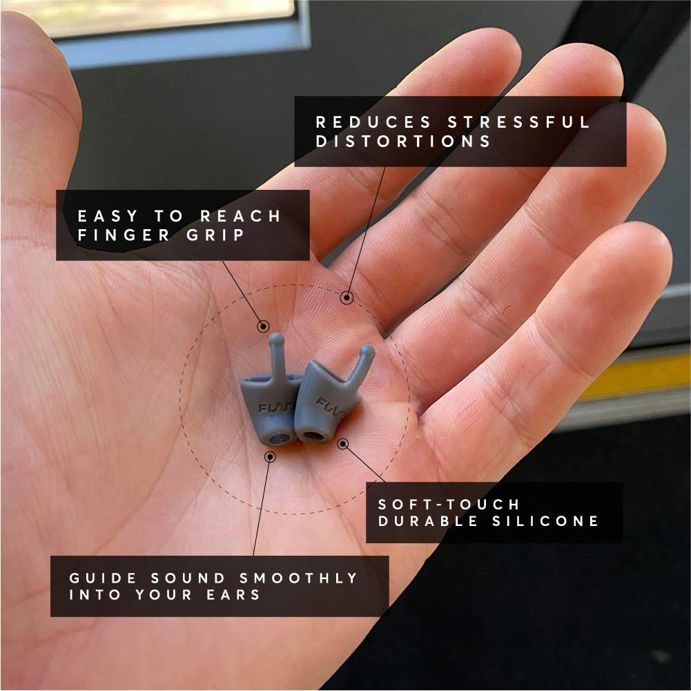 Flare Calmer – Ear Plugs Alternative – Reduce Annoying Noises Without Blocking Sound – Soft Reusable Silicone - Grey