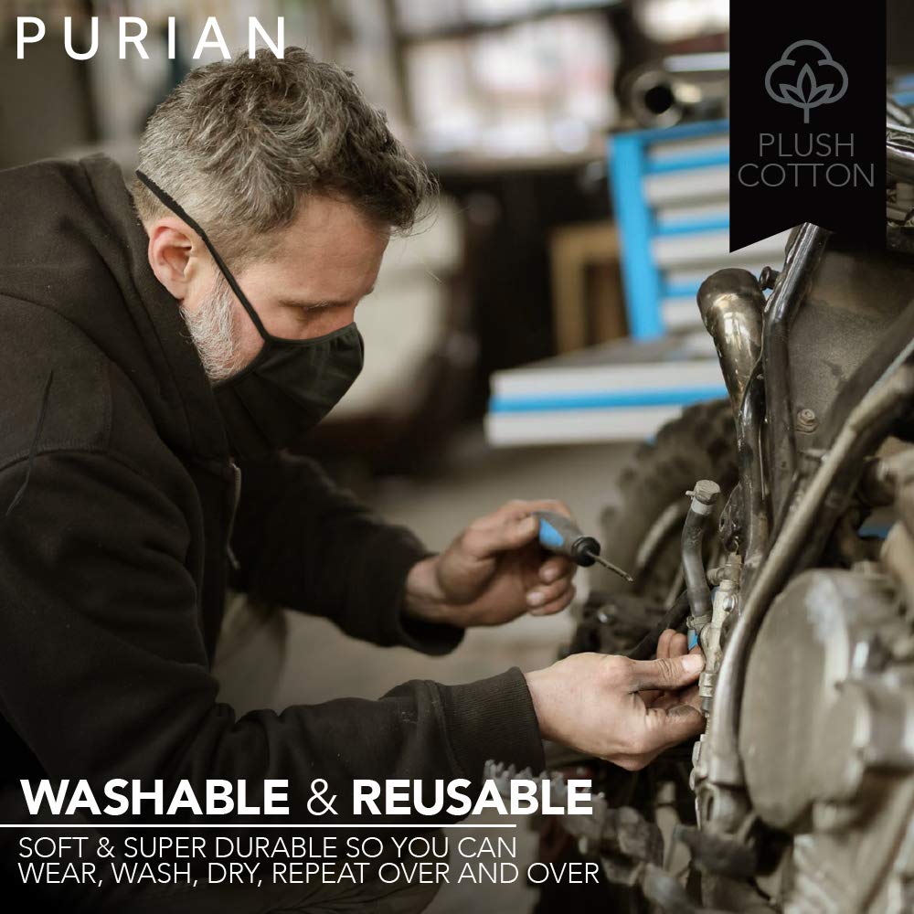 Big Mask Adult XL (Extra Large) Beard Mask for Men, Face Mask with Black Straps include Quick Fit Cord Lock Toggles for All Day Use