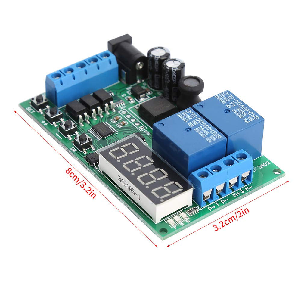5V - 24V Motor Controller Motor Forward/Reverse Controller Timing Delay Time Cycles Relay Motor Controller Board with LED