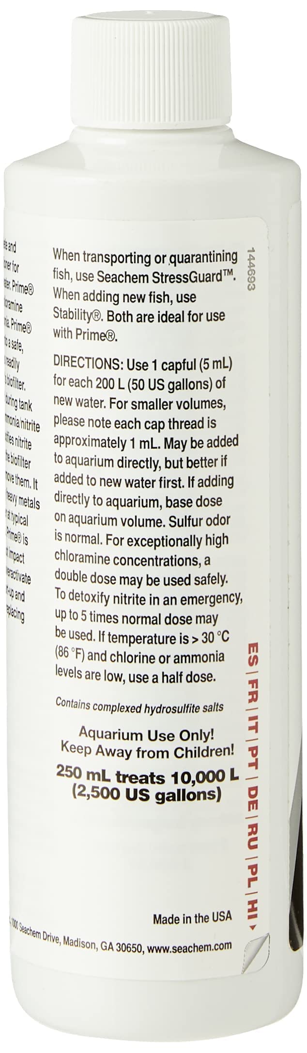 Prime Fresh and Saltwater Conditioner - Chemical Remover and Detoxifier 250 ml