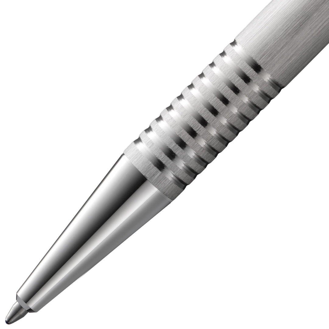 logo brushed - Ballpoint Pen in an elegant &amp; robust stainless steel case - line width M - including large capacity refill M 16 in black