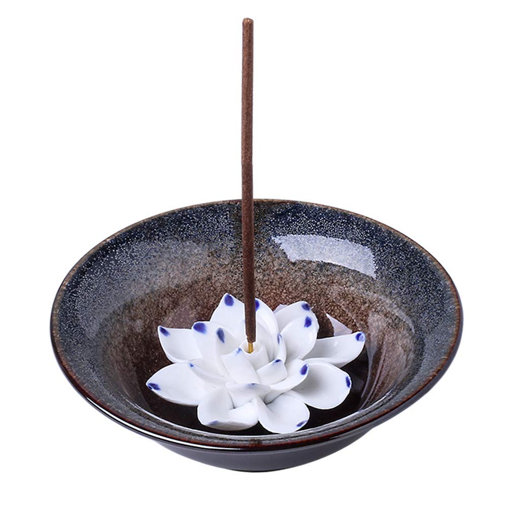 uniidea Incense Holder Ceramic Incense Burner Lotus Inc