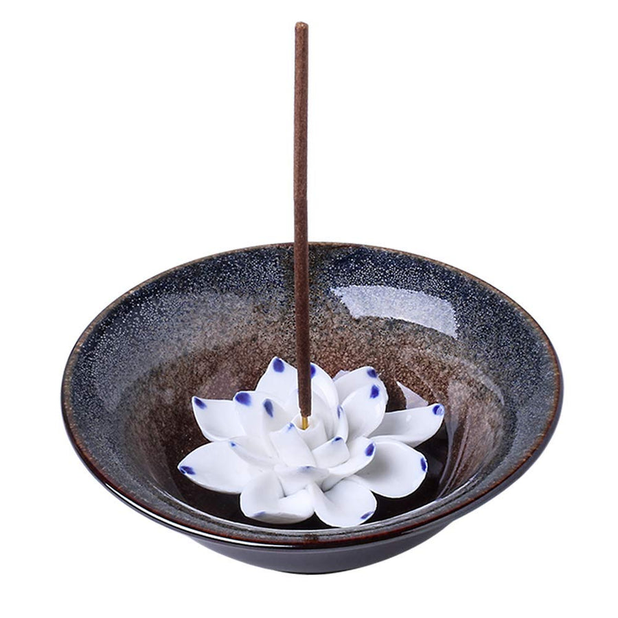uniidea Incense Holder Ceramic Incense Burner Lotus Inc
