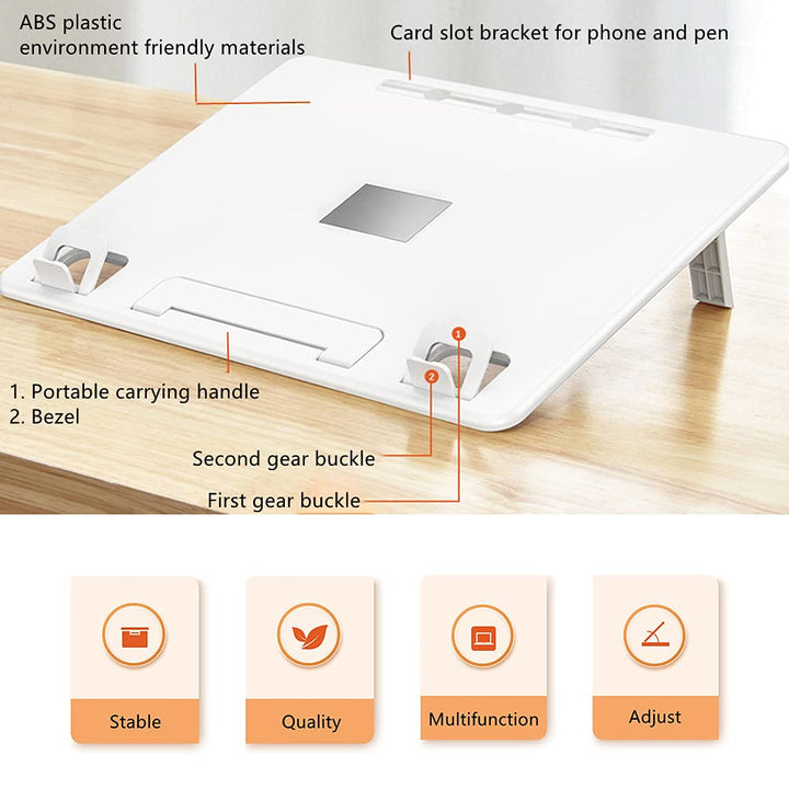 Portable Laptop Stand New Lap Desk for Laptop Adjustable Computer Stand Mount for Bed Sofa Couch Car Seat Floor Foldable Tray Table Pad Ergonomic Notebook Holder Gifts for Fathers Kid Adults