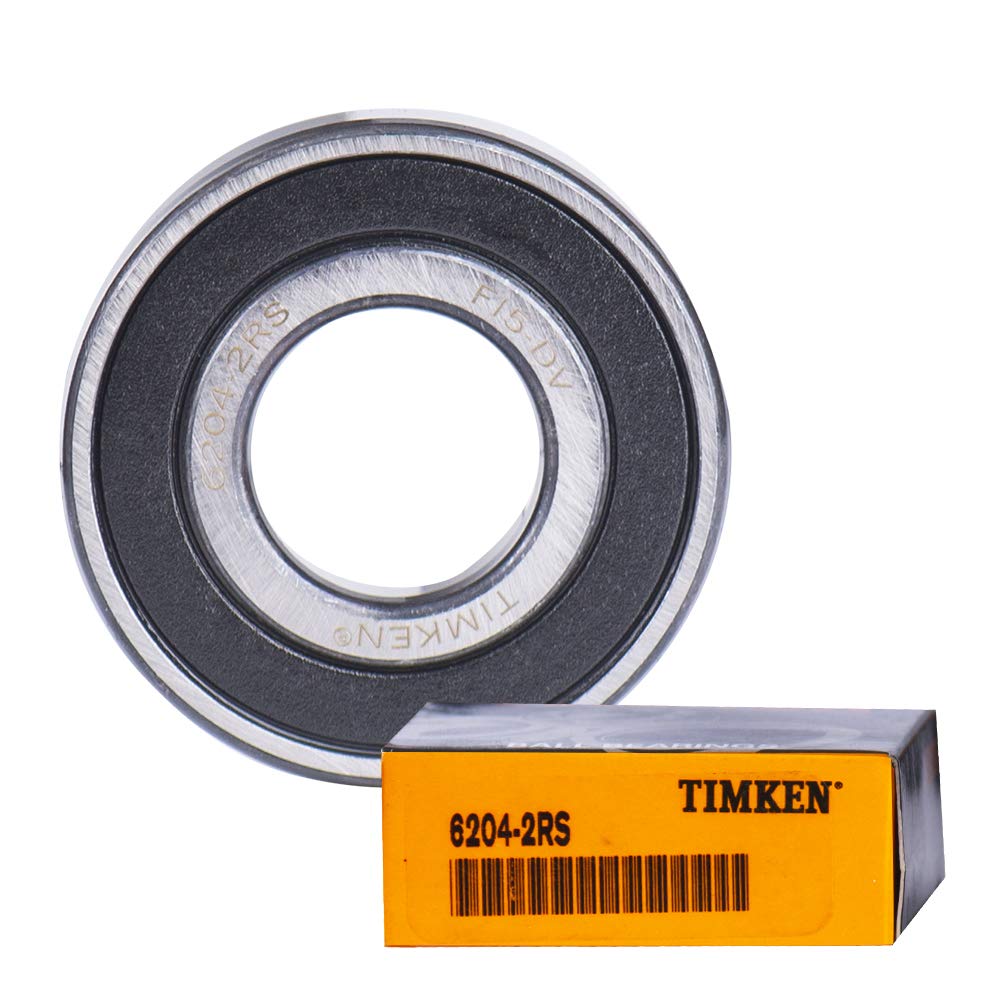6204-2RS 2PACK Double Rubber Seal Bearings 20x47x14mm, Pre-Lubricated and Stable Performance and Cost Effective, Deep Groove Ball Bearings