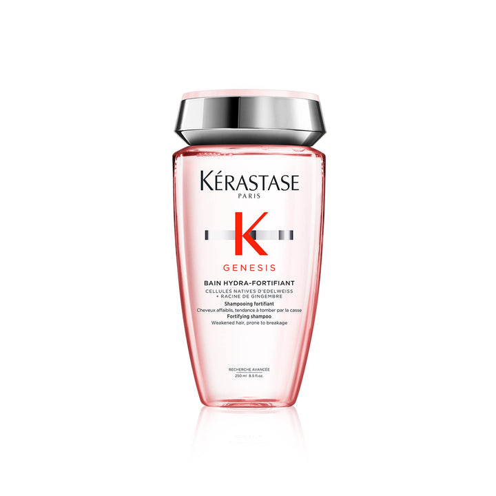 Kerastase Genesis Hydra-Fortifiant Shampoo | Anti-Breakage &amp; Strengthening For Weak or Damaged Hair | Hydrates Hair | Silicone Free | For Fine or Oily Hair | 8.5 Fl Oz