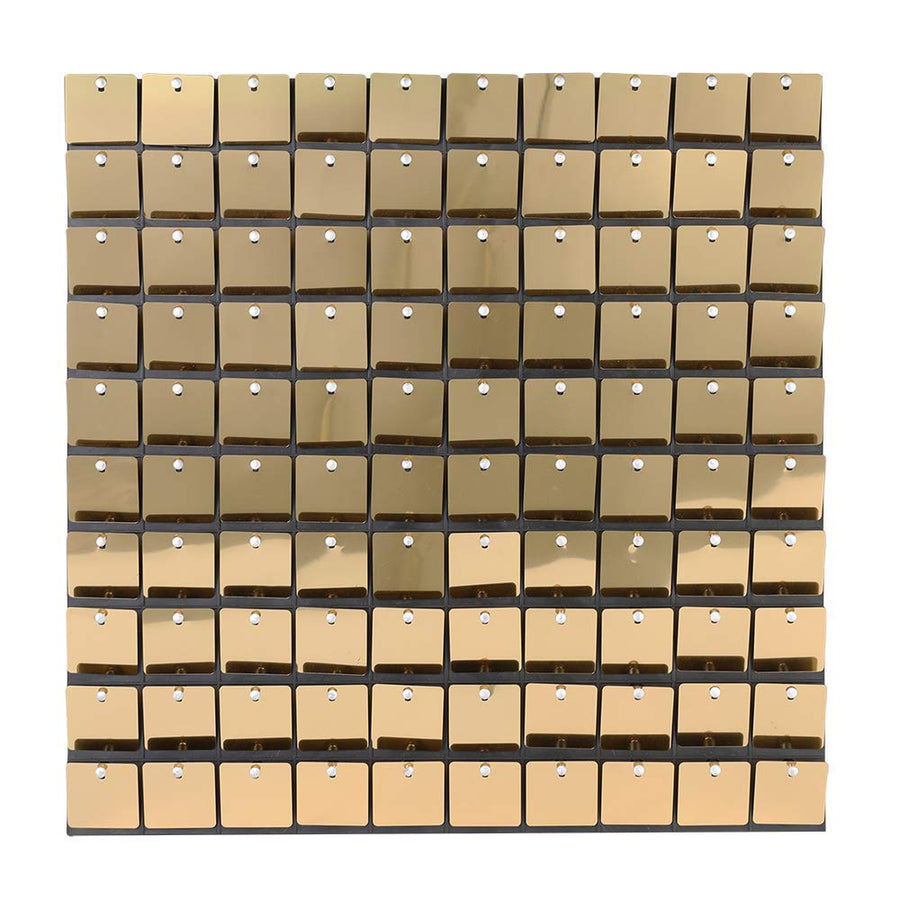 Shimmer Wall Panels,Sequins Backdrop,15 Panels,Great for Events,Home Decoration,Birthday Party (Golden Yellow)