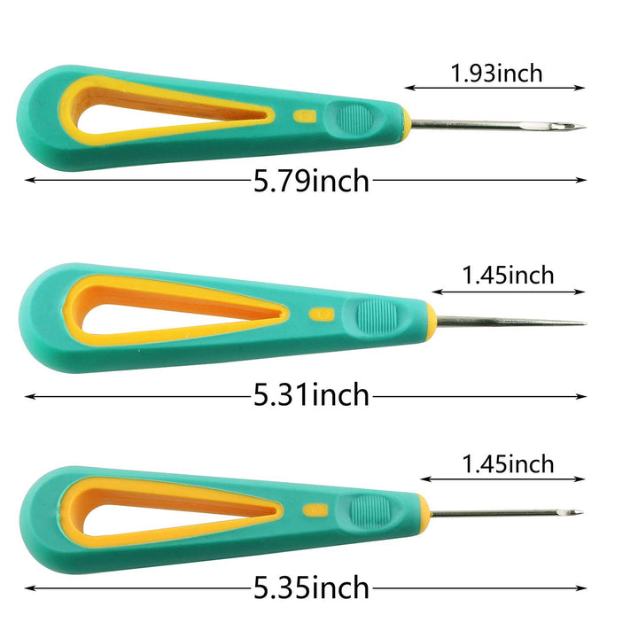 Steel Sticher Sewing Awl Shoes Repair Sewing Crochet Hook Needle Tool with Rubber Straight Head/Hook Head/Medium Hole Awl